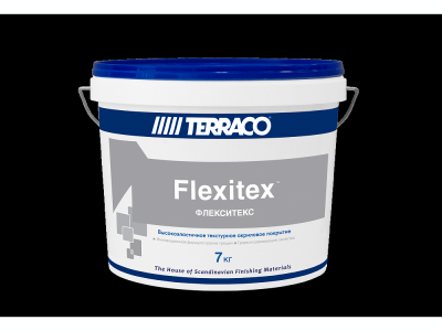 Terraco Flexitex - Высокоэластичное текстурное акриловое покрытие для фасадных и внутренних работ