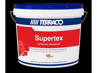Terraco Supertex Фасадный (15 кг) - Текстурный слой для последующего окрашивания