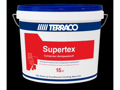Terraco Supertex Интерьерный (15 кг) - Текстурный слой для последующего окрашивания для внутернних работ