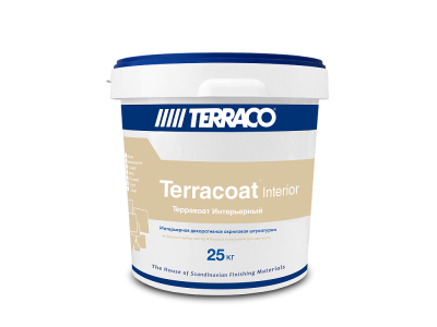 Terraco Terracoat Внутренний - Текстурное штукатурное покрытие на акриловой основе для внутренних работ (15 кг)