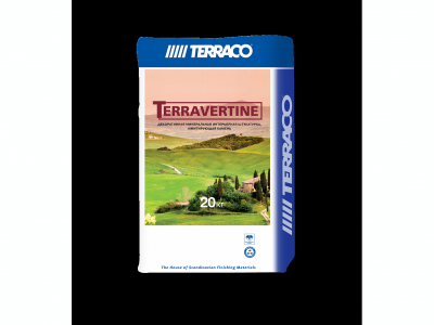 Terraco Terravertine - Натуральный штукатурный состав на основе извести для большинства внутренних поверхностей 20кг