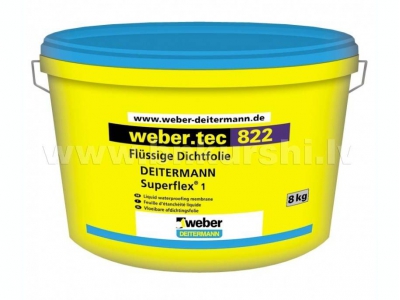 Weber Tec 822 - Гидроизоляционная полужидкая мастика, готовая к употреблению