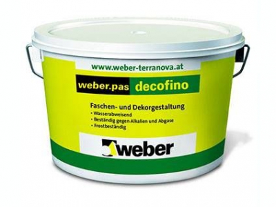 Weber.pas decofino 1 mm (шуба) (25 кг) -Декоративная силикатно-силиконовая штукатурка c размером зерна 1,0 мм