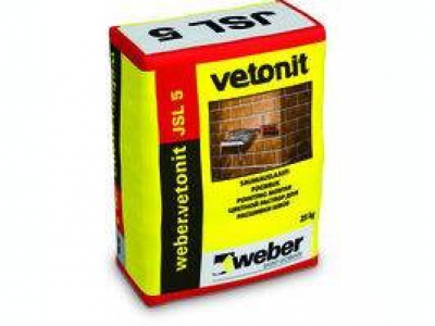 Weber.vetonit JSL 5 (25 кг) - Цветной раствор для расшивки швов кирпичных конструкций.