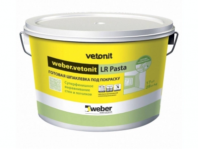 Weber.vetonit LR Pasta - Готовая шпаклевка под покраску
