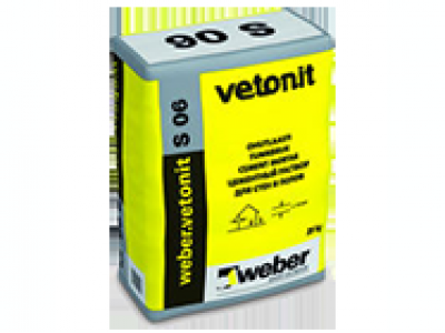 Weber.vetonit S 06 (25 кг) - Морозостойкий сухой раствор для выравнивания и ремонта бетонных стен, потолков и полов снаружи и внутри помещений