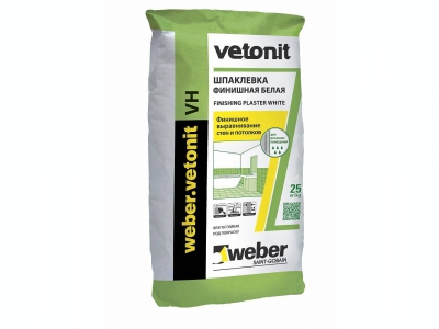 Weber.vetonit VH -Шпаклевка финишная цементная влагостойкая